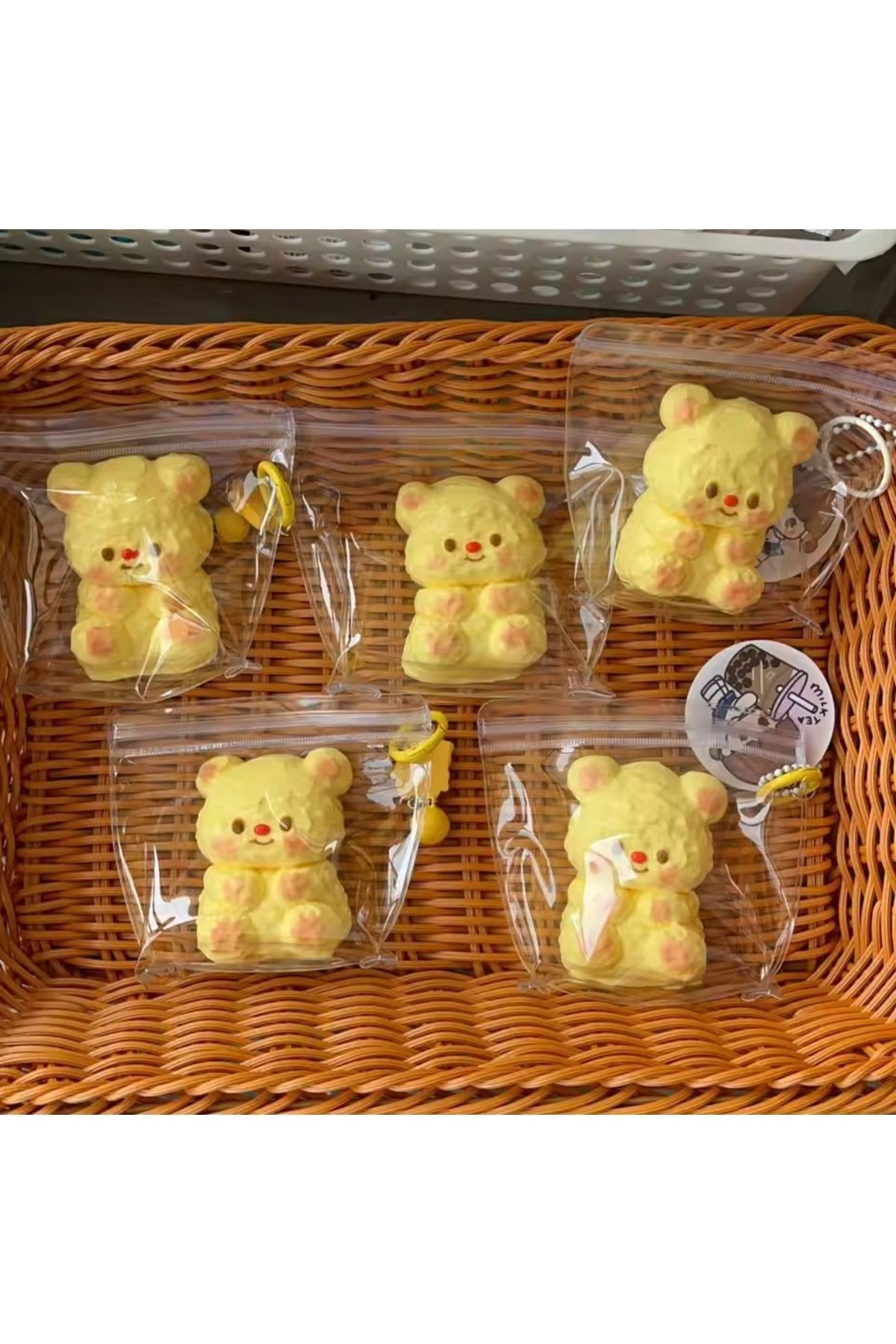 Ayıcık Sukuşi Yumoş Jel Stres Oyuncağı ayı Squishy anahtarlık Kedi Patisi Taba