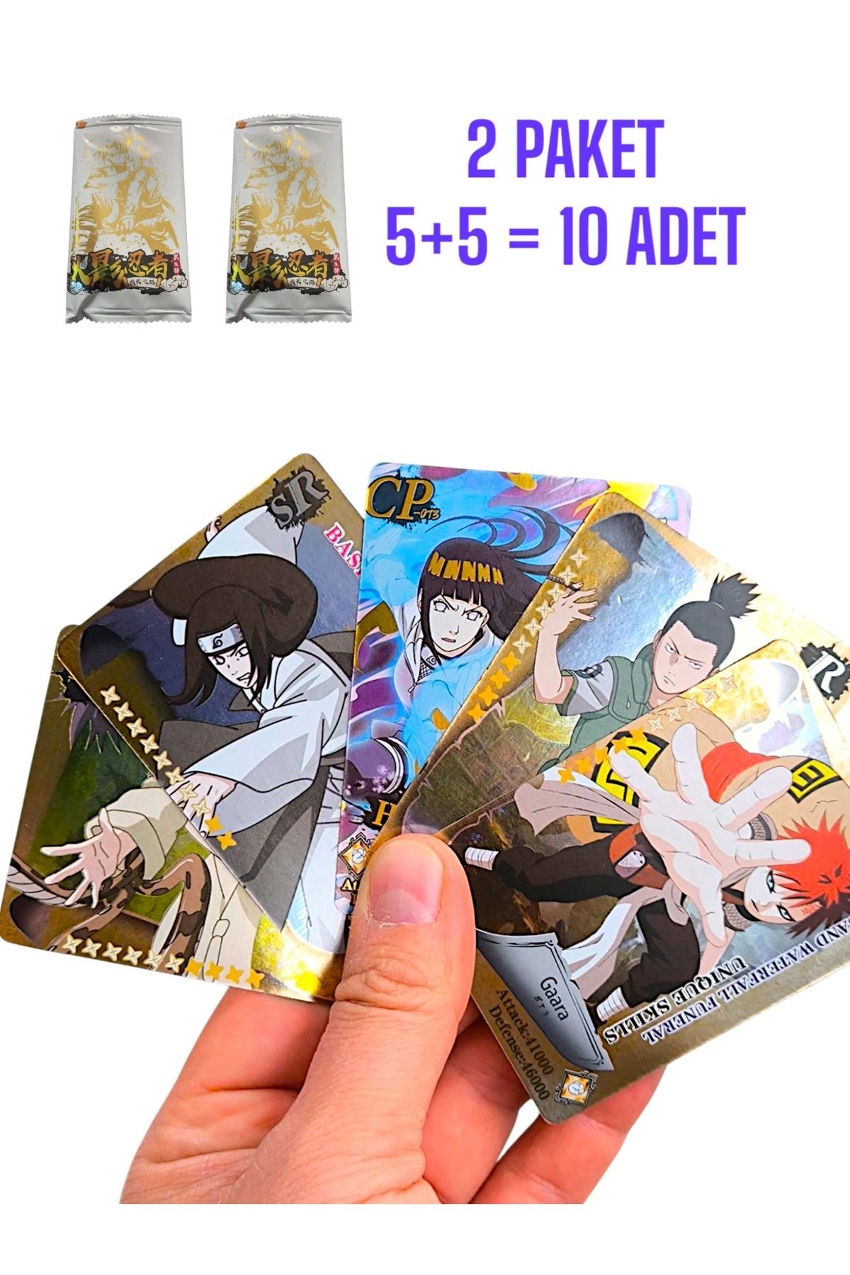 Naruto kart anime Naruto kartları 2 paket 10 adet sert parlak kart özel seri