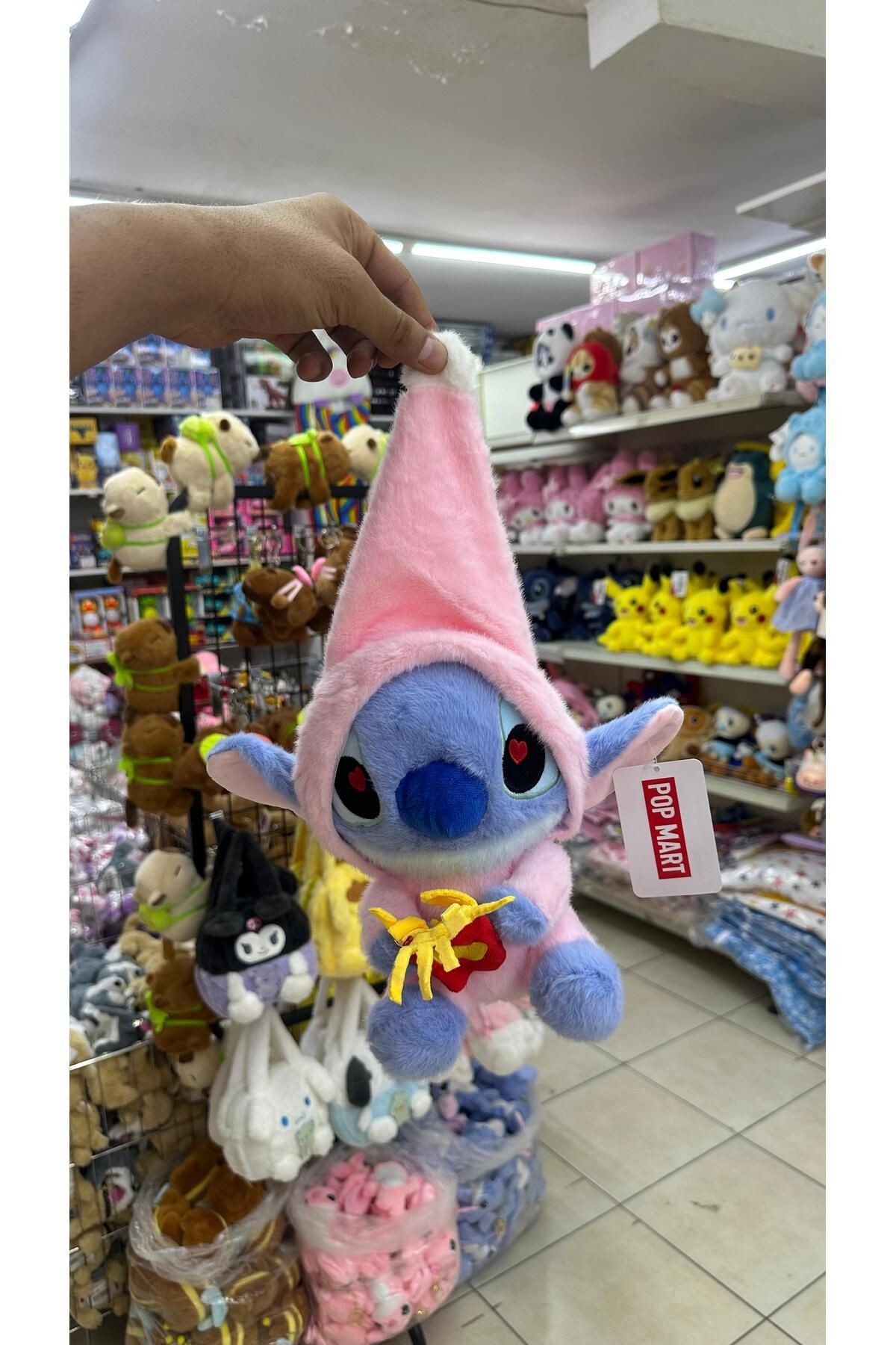 stitch peluş oyuncak 30cm popmart kostümlü stich peluş oyuncak figür