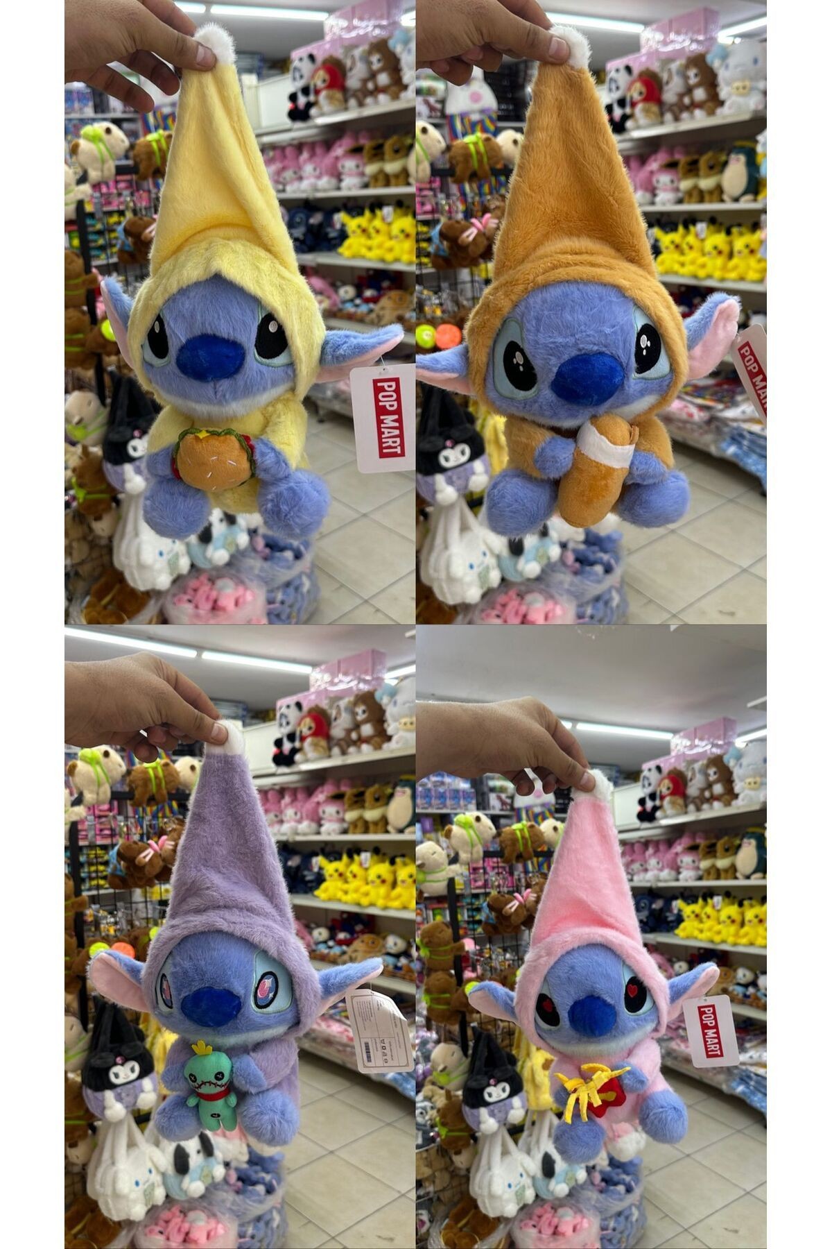 stitch peluş oyuncak 30cm popmart kostümlü stich peluş oyuncak figür