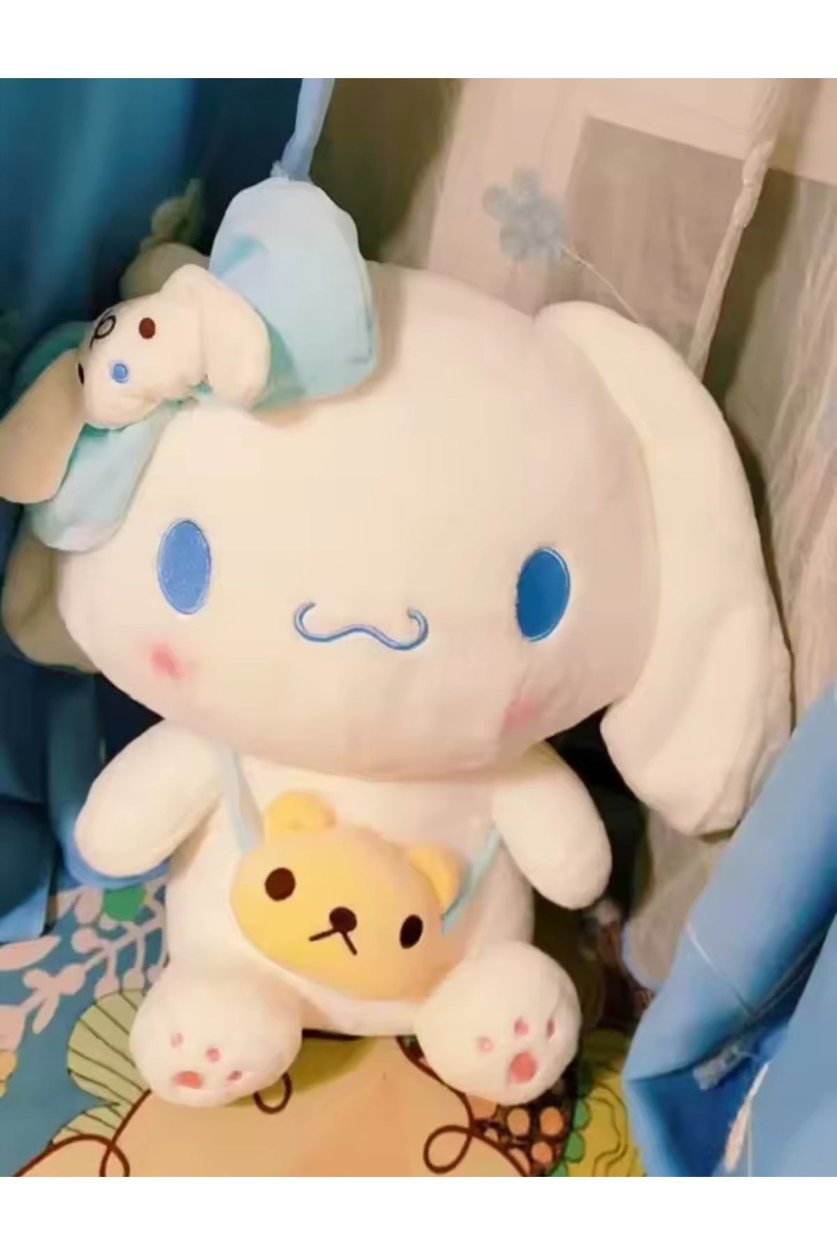 Cinnamorol peluş oyuncak sanrio kawaii pelüş 40cm büyük boy hellokitty kuromi aksesuarlı