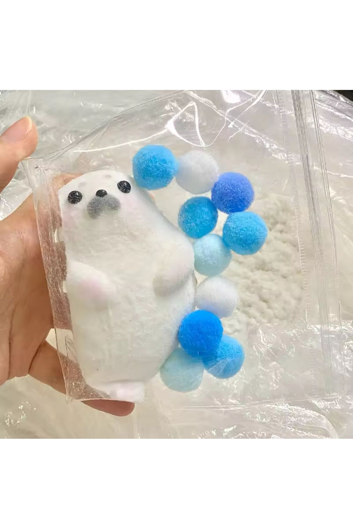 Fok balığı Sukuşi Yumoş Jel Stres Oyuncağı fok Squishy Elastik Kedi Patisi Taba