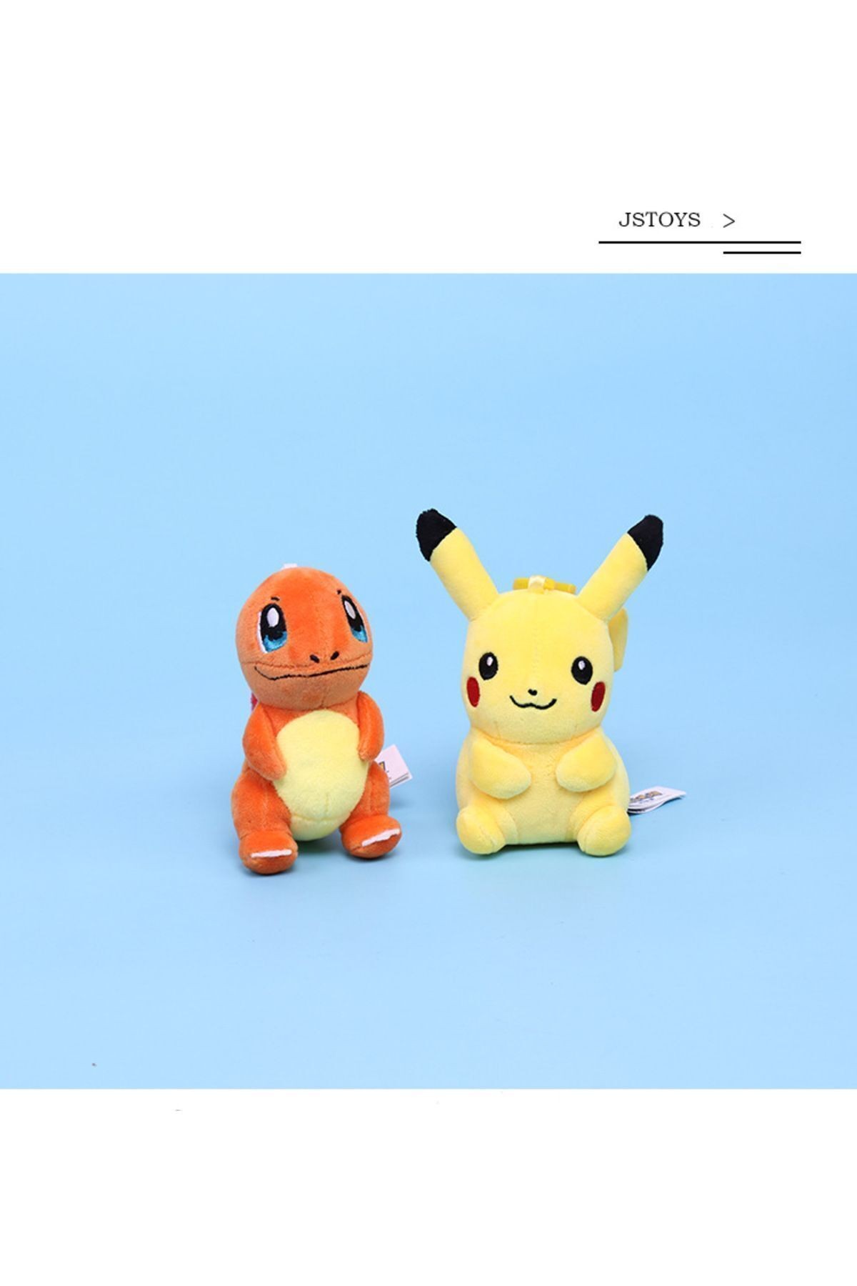 2li Charmander ve Pikachu 12cm Pokemon peluş oyuncak figür