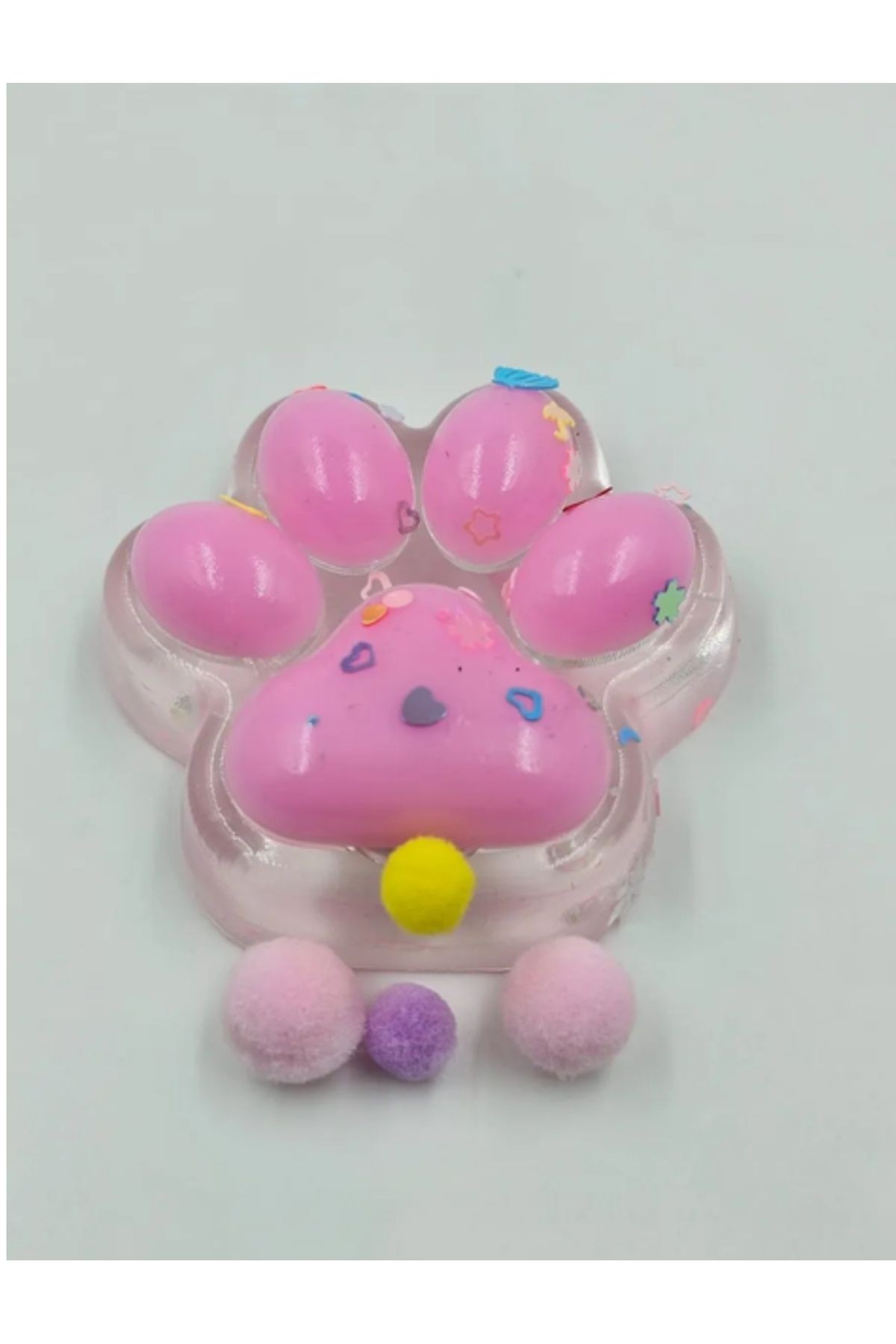 Şeffaf Kedi patisi taba sukuşi stres oyuncağı yumuşacık jel oyuncak skuşi squishy