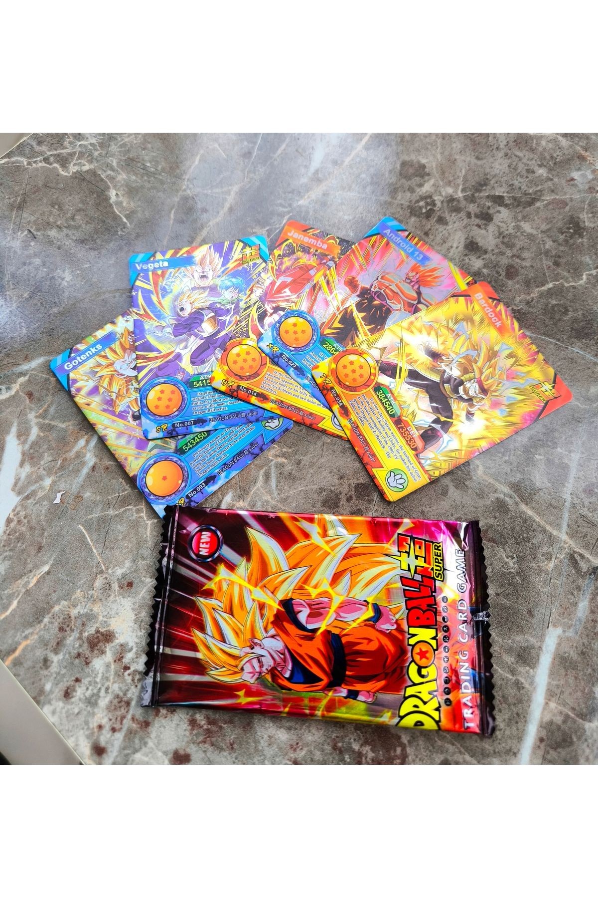 Dragonball anime kart dragon ball kartlar 2 paket 10 adet sert parlak özel seri oyun kartları