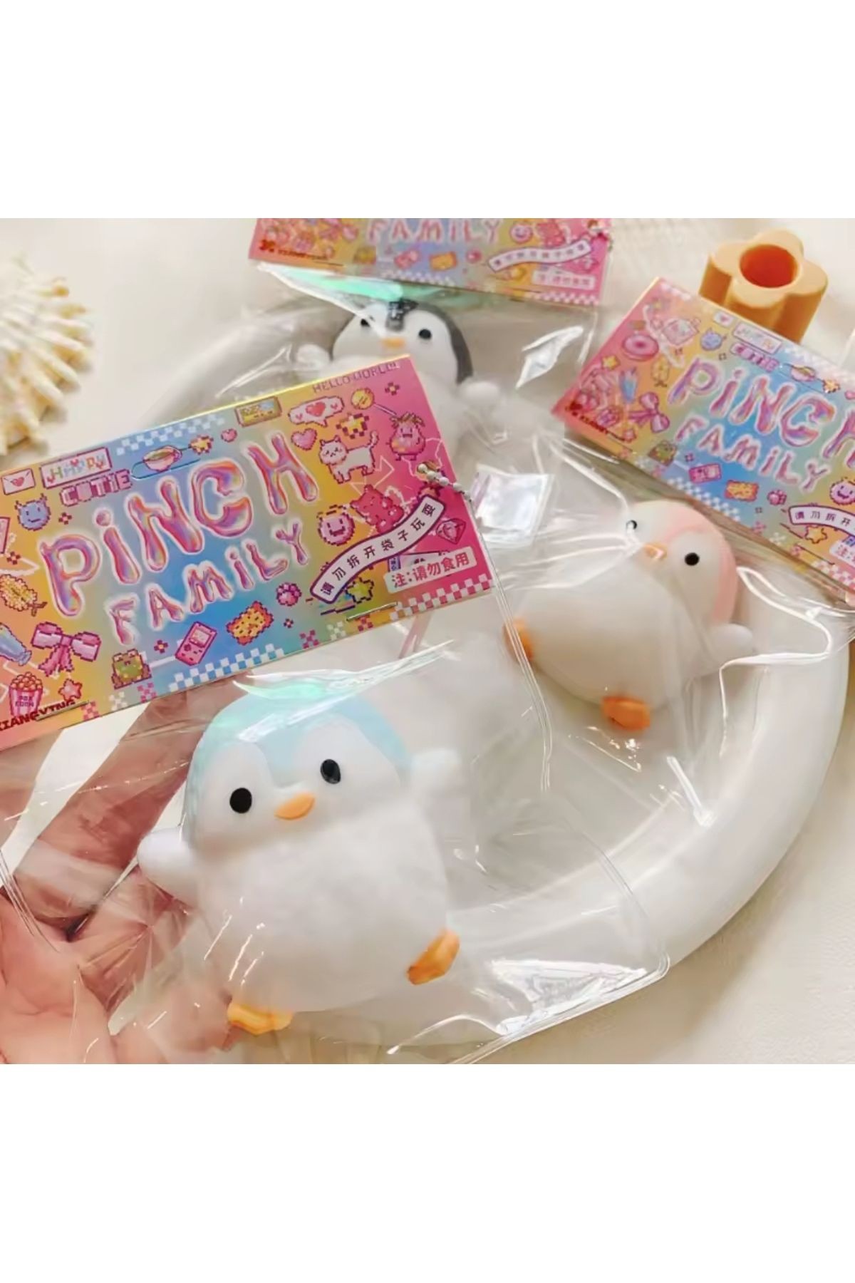 Penguen Sukuşi Yumoş Jel Stres Oyuncağı penguen Squishy Elastik Kedi Patisi Taba