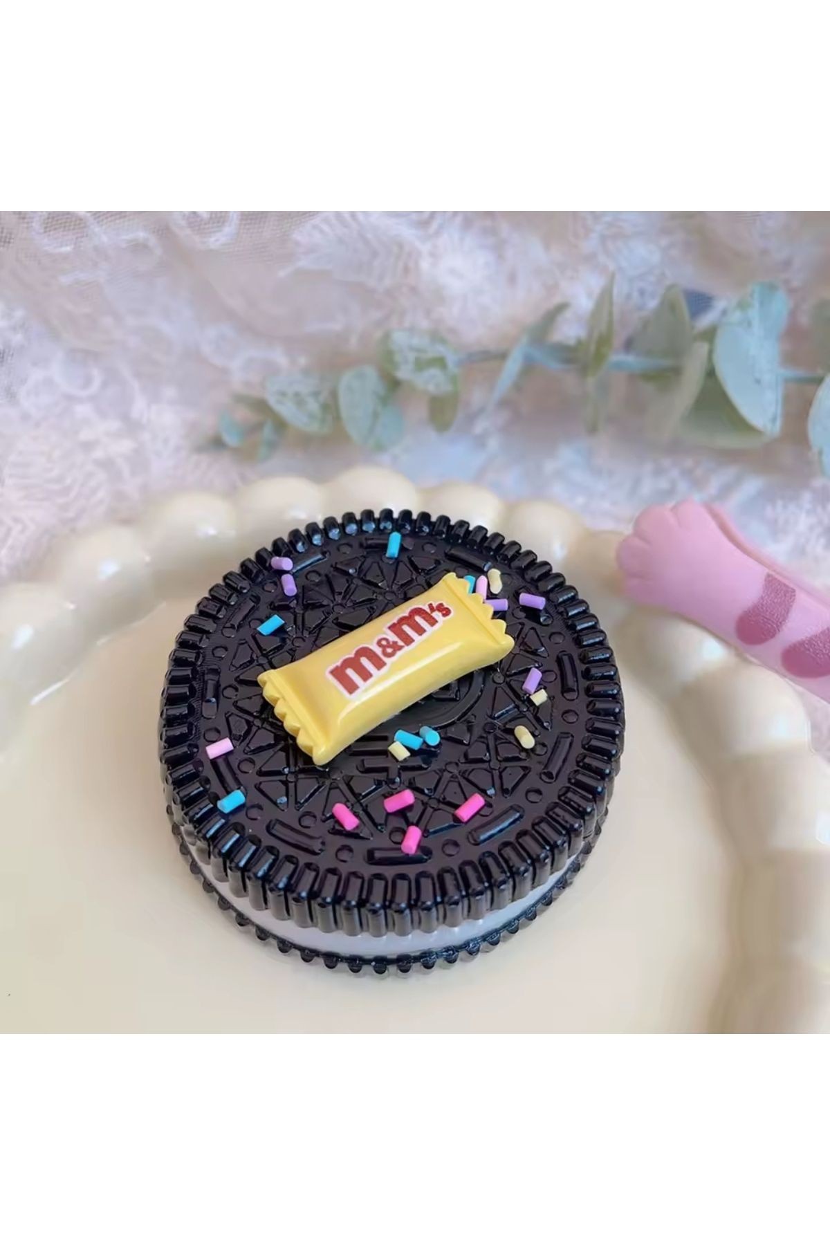 Oreo Sukuşi Yumoş Jel Stres Oyuncağı OREO Model Squishy Elastik Kedi Patisi Taba