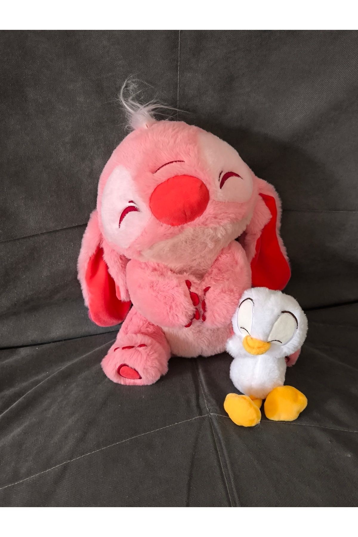Evcil hayvanların gizli yaşamı lider tavşan peluş oyuncak sevimli tüylü pelüş kawaii - pembe lilo