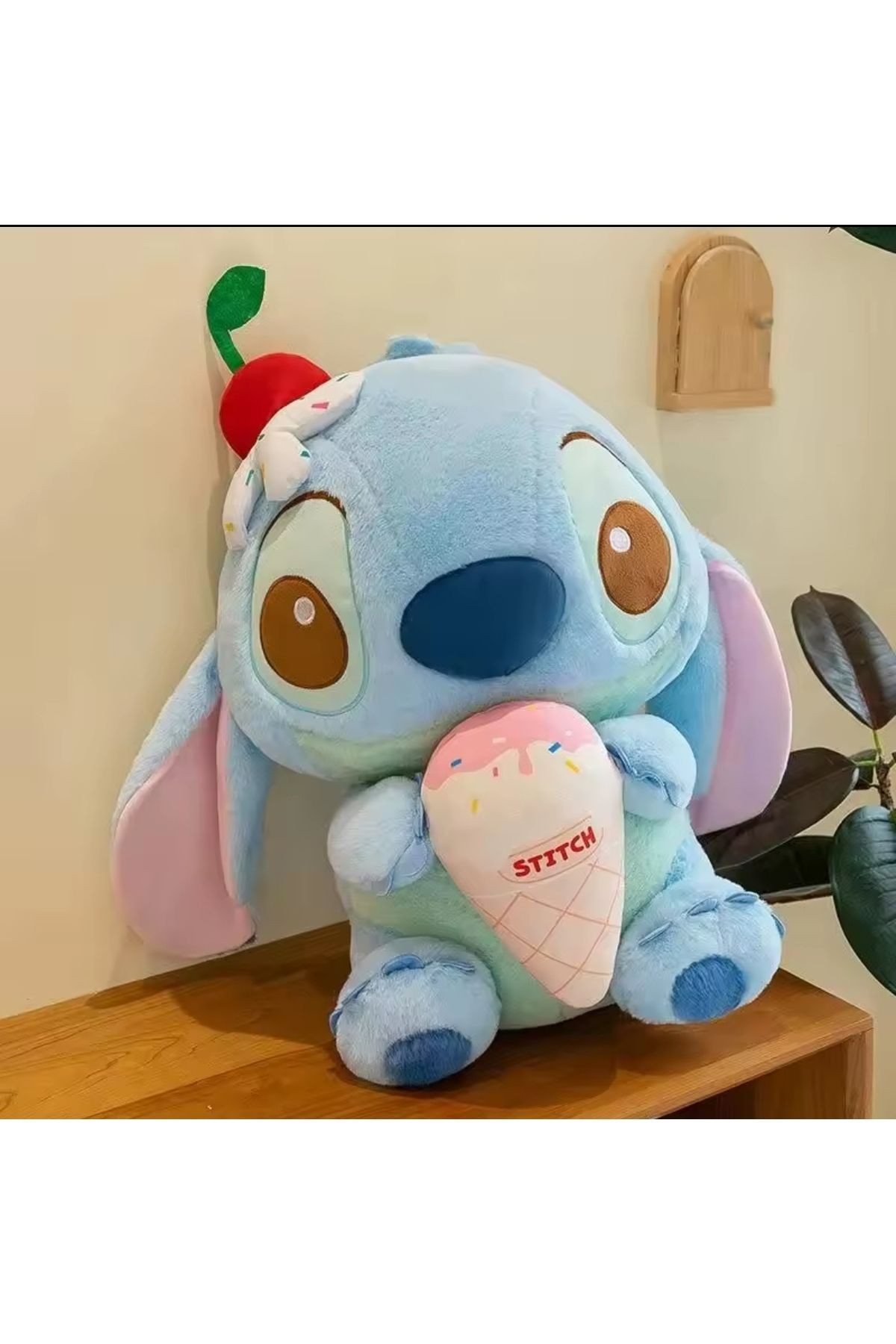 Evcil hayvanların gizli yaşamı lider tavşan peluş oyuncak sevimli tüylü pelüş kawaii - stitch dondurma