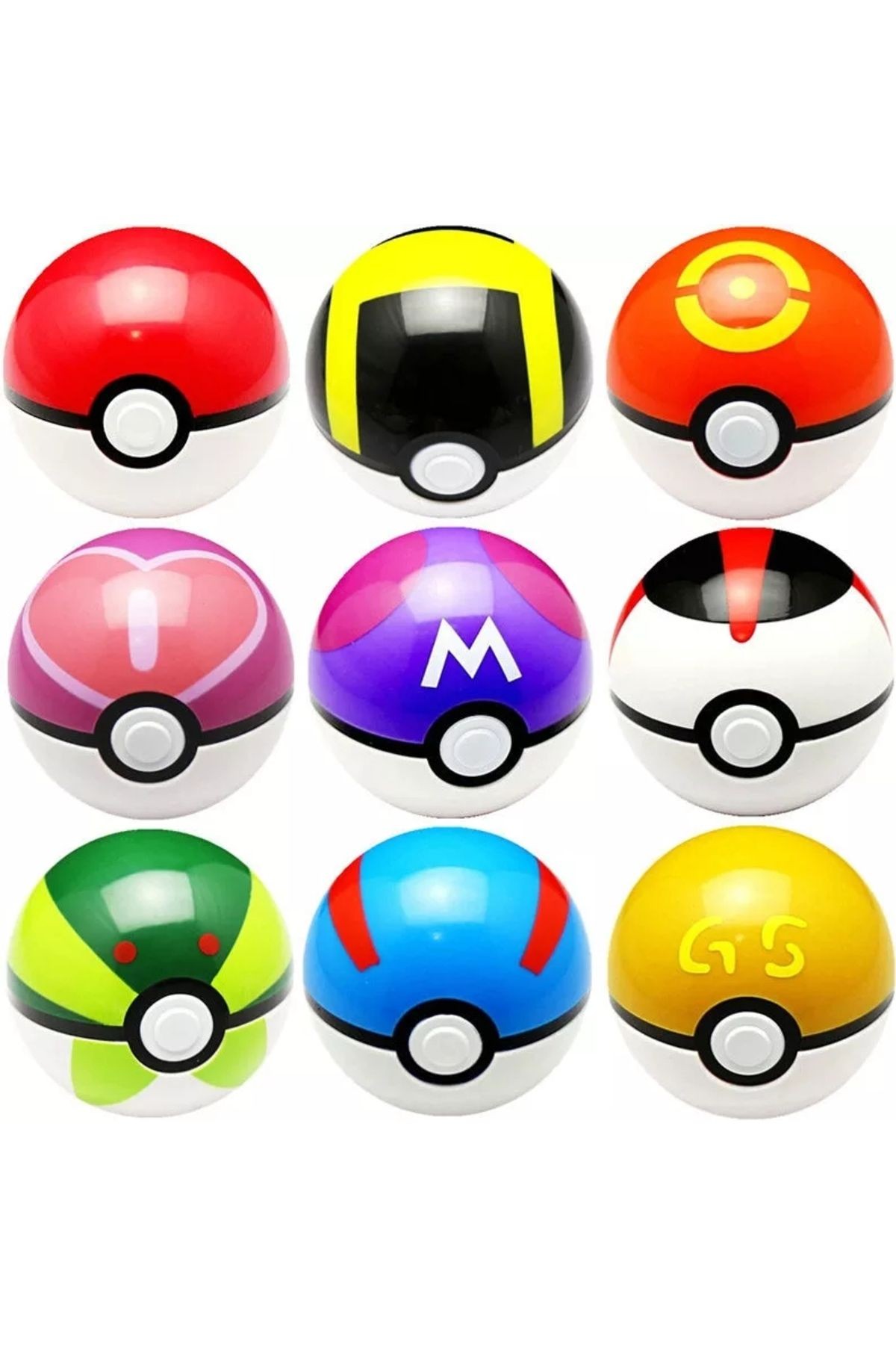 6 Adet Pokemon Figür 6-8cm Ve 1 Adet Poketopu Pokeball