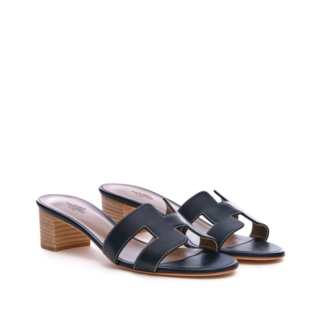 Hermes Hermes - Siyah Oasis Topuklu Terlik / 38.5 | Authentic Seconds