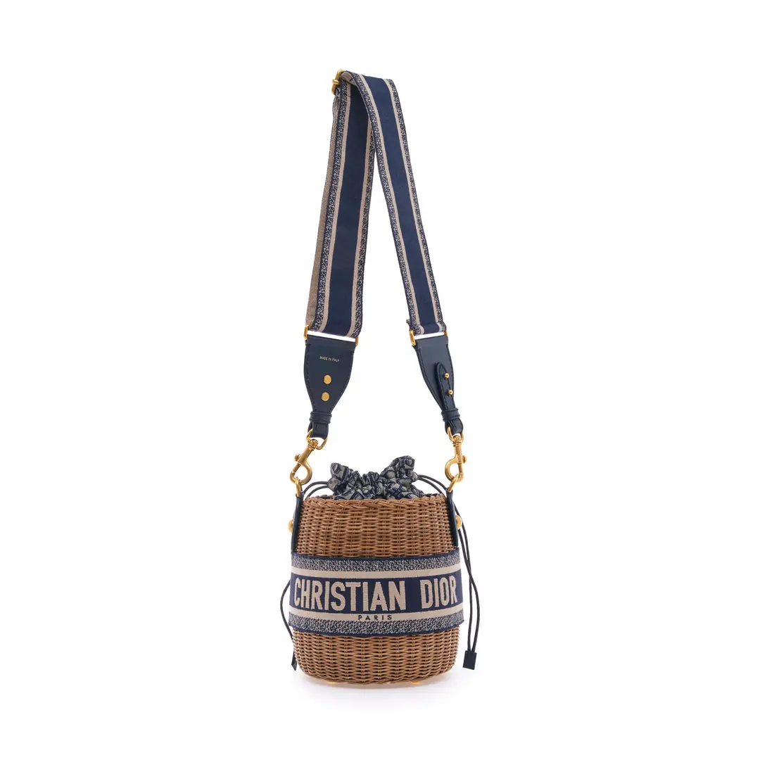 Christian Dior Christian Dior - Lacivert Oblique 'Bucket' Çanta