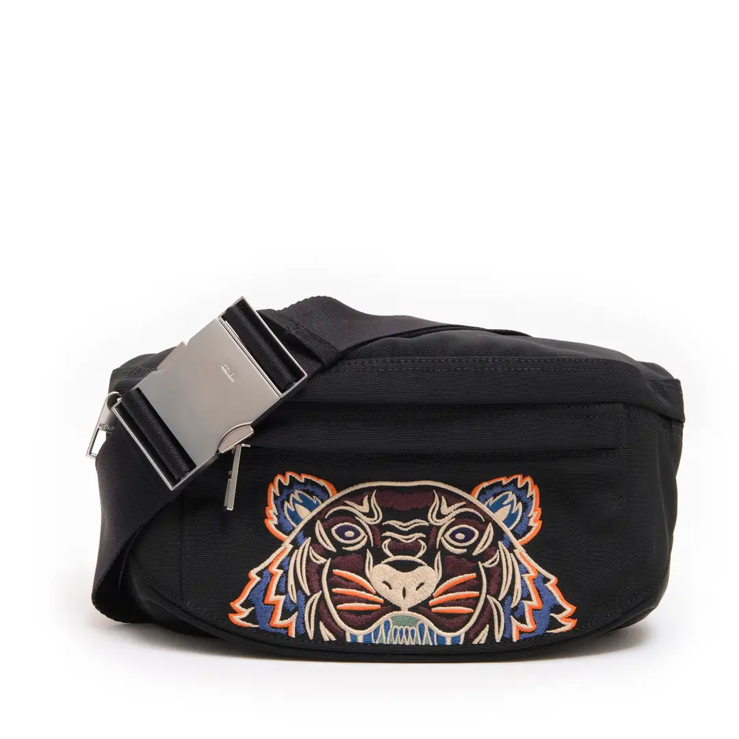 Kenzo - Siyah 'Icon Tiger' Bel Çantası