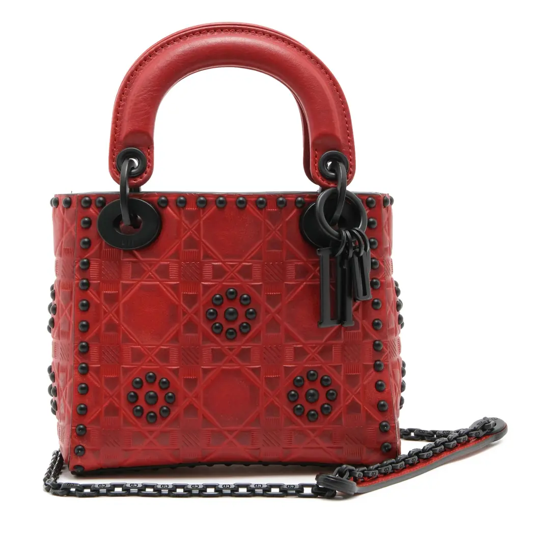 Christian Dior Christian Dior - Kırmızı Cannage Mini 'Lady Dior