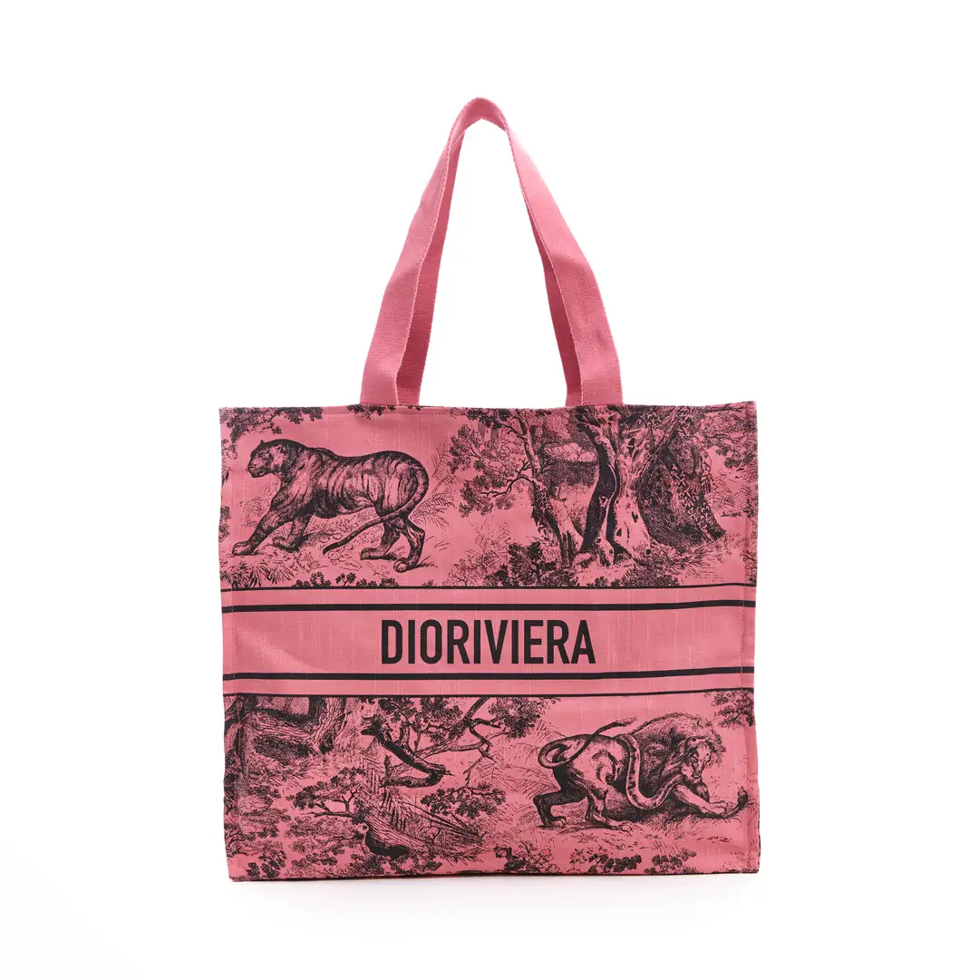 Christian Dior - Pembe Canvas Dioriviera Tote Çanta
