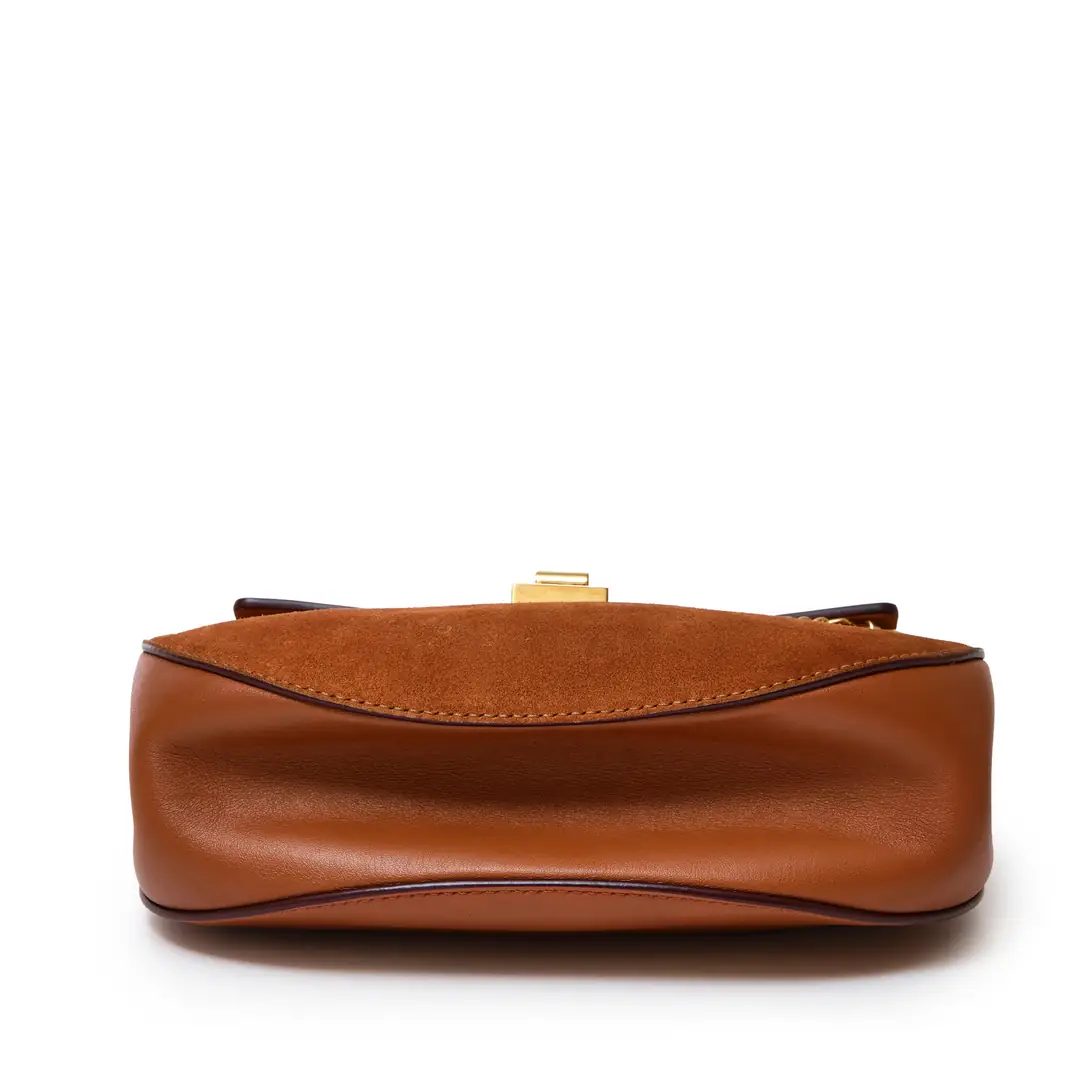 Chloe - Camel Süet Medium Drew Çanta - Authentic Seconds