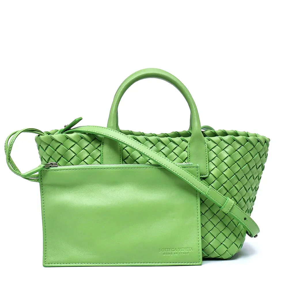Bottega Veneta Bottega Veneta - Green Intrecciato Nappa Woven