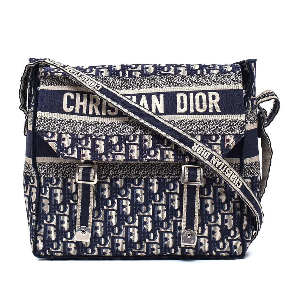 christian Dior バッグ 新品)CHRISTIAN DIOR クリスチャン ディオール サドル バッグ ブルー