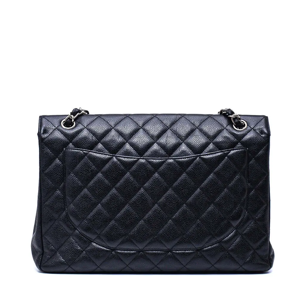 Chanel - Siyah 'Maxi Jumbo' Single Flap Çanta