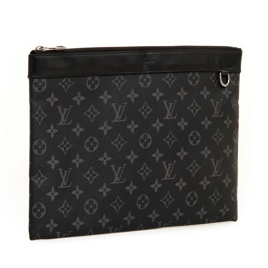Louis Vuitton - Siyah Monogram Canvas Eclipse Clutch - Authentic