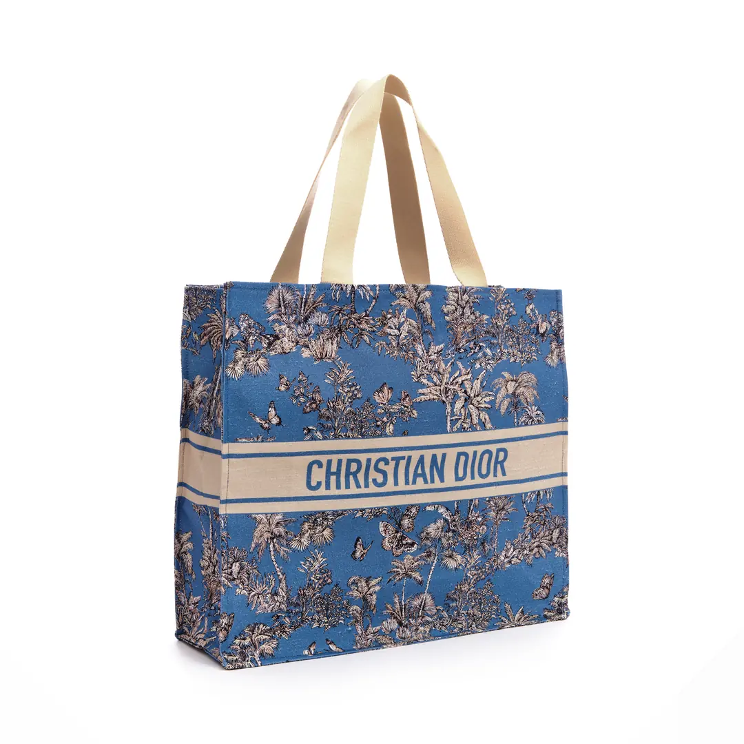 Christian Dior - Mavi Canvas Dioriviera Tote Çanta-1 - Authentic