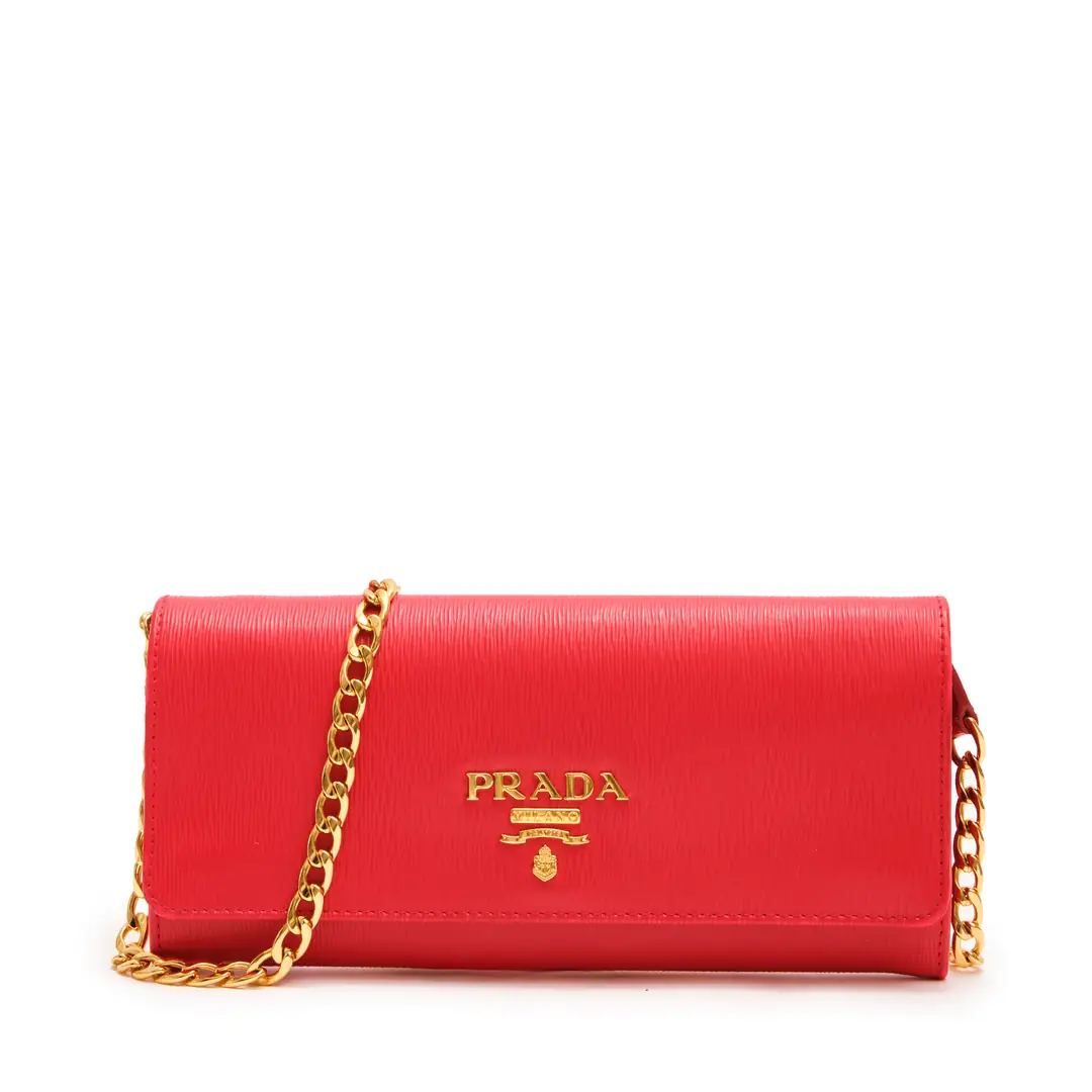Prada - Kırmızı Saffiano Deri WOC Çanta