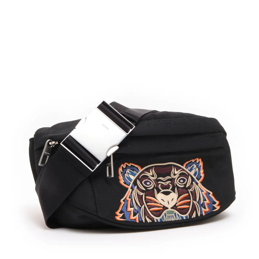 Kenzo - Siyah 'Icon Tiger' Bel Çantası