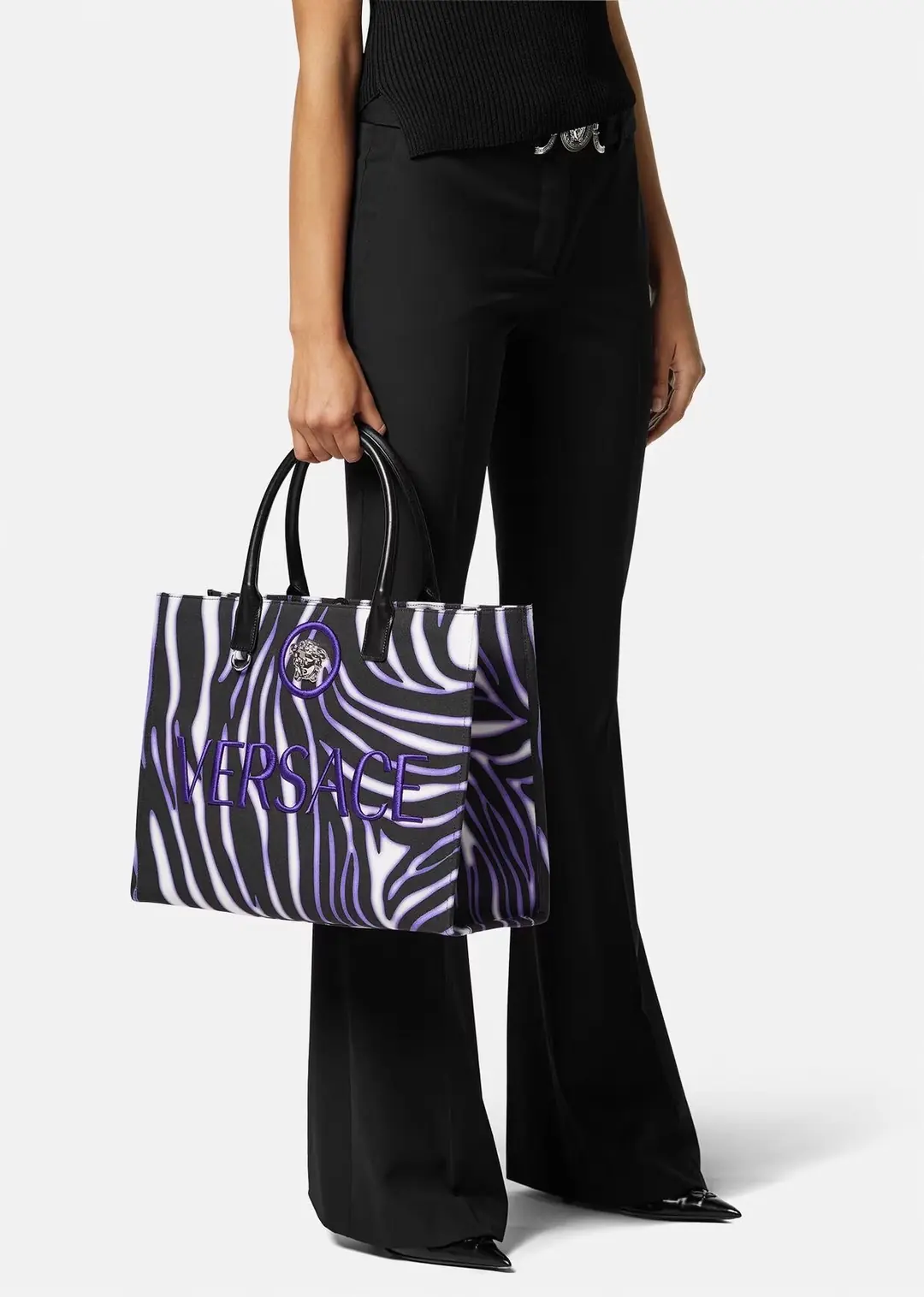 Versace Mor 'La Medusa' Small Tote Çanta - Authentic Seconds