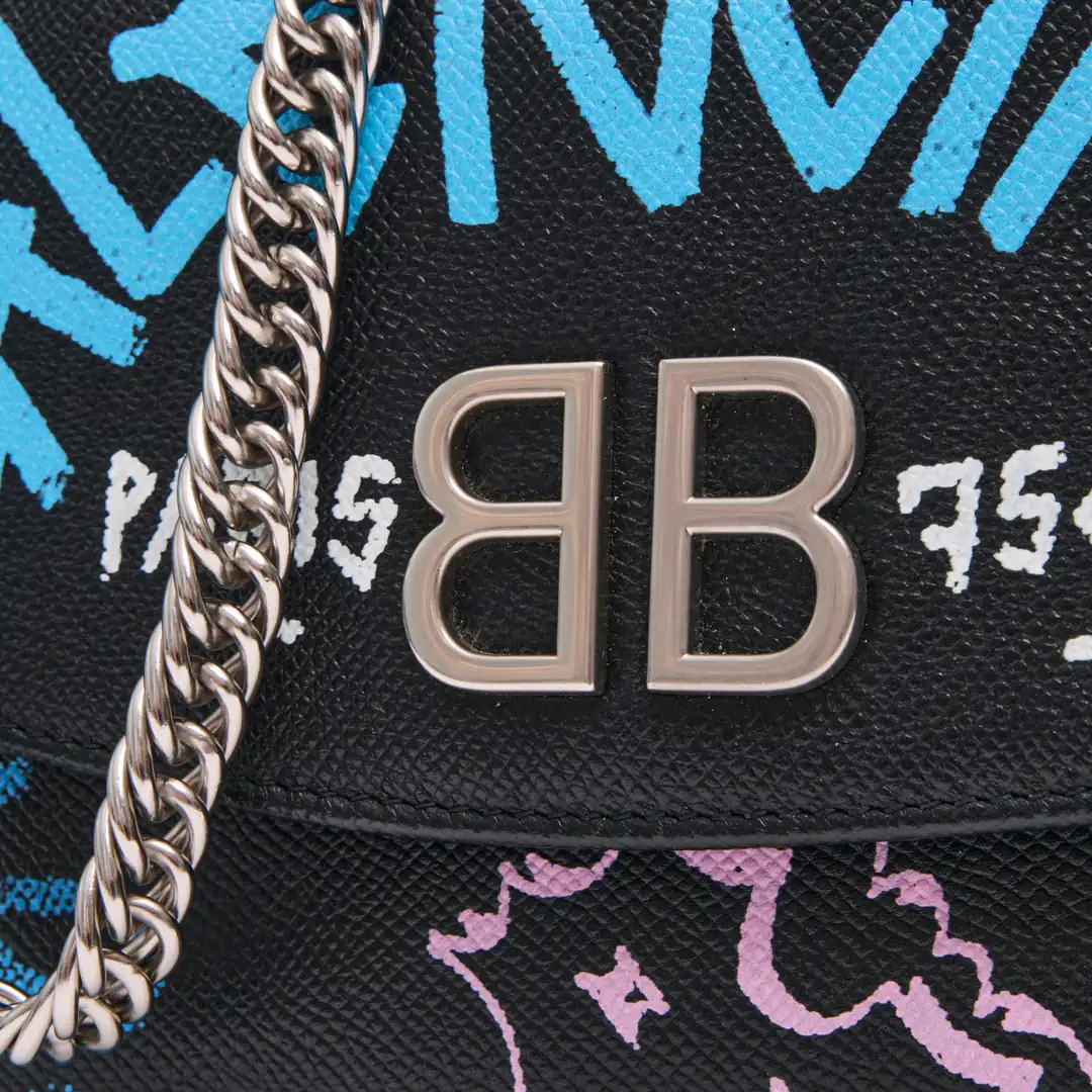 Balenciaga Balenciaga - Siyah Graffiti Medium Flap Çanta