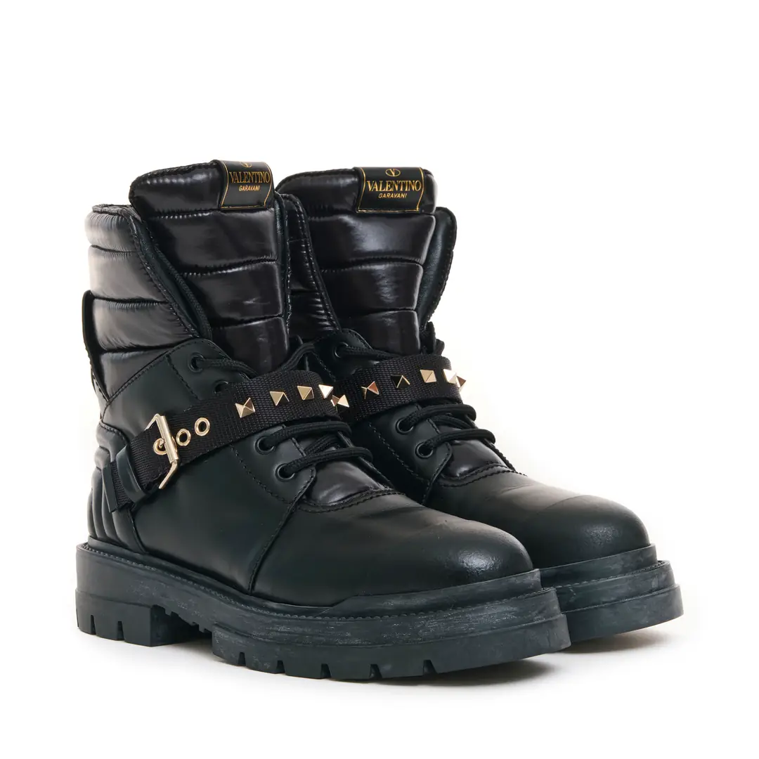 Valentino - Siyah Rockstud Combat Bot / 38 - Authentic Seconds