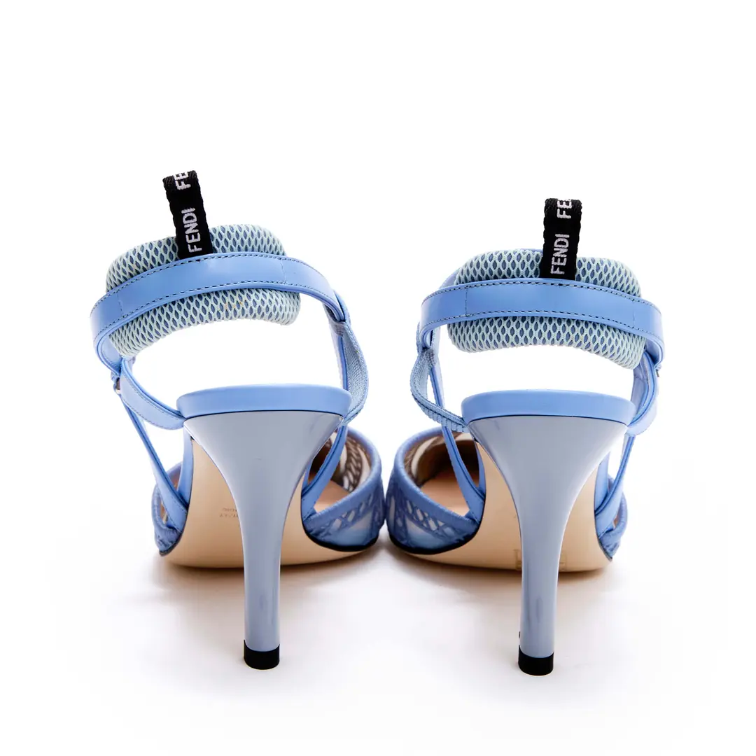 Fendi Fendi - Mavi Colibri Slingback Topuklu Ayakkabı / 38