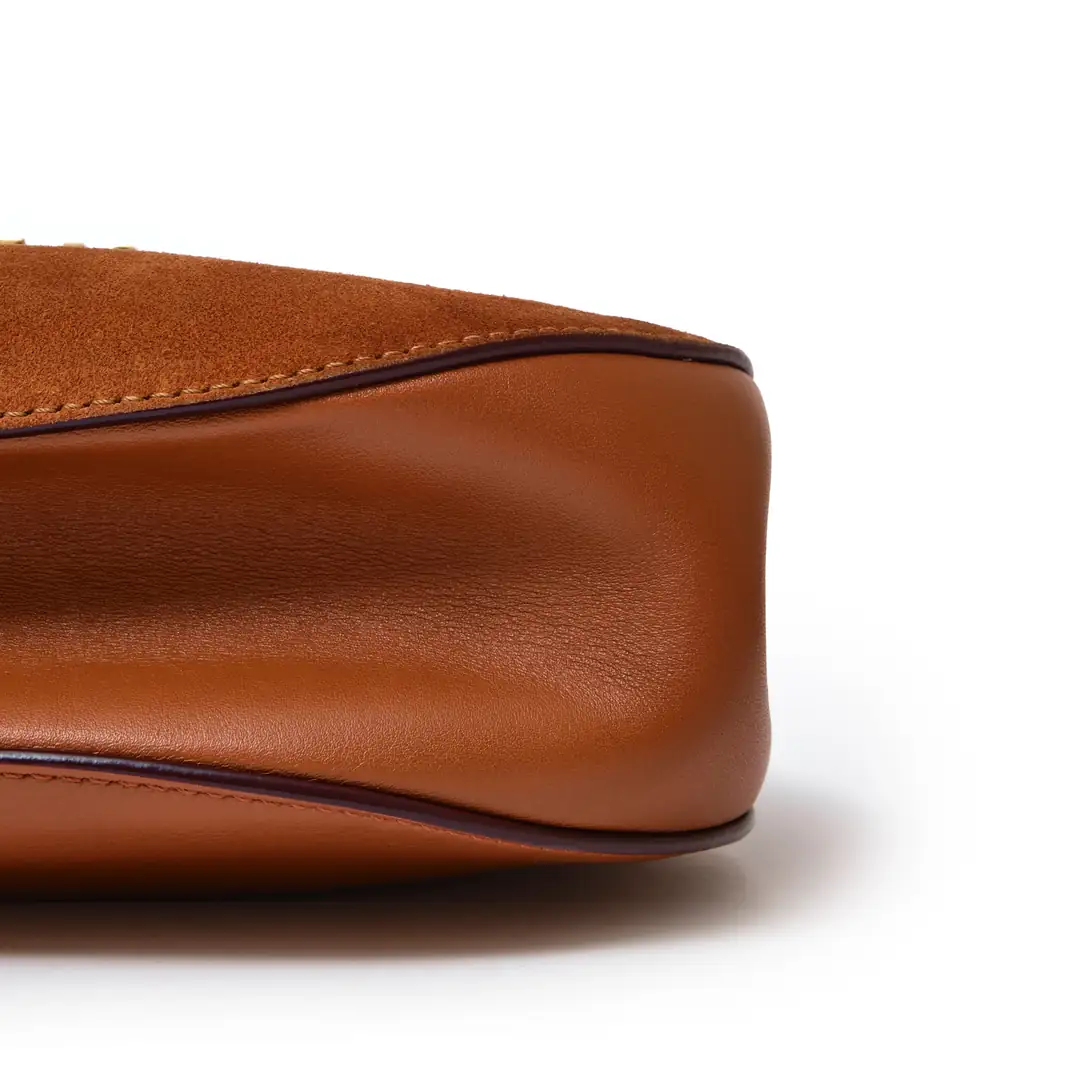 Chloe - Camel Süet Medium Drew Çanta - Authentic Seconds
