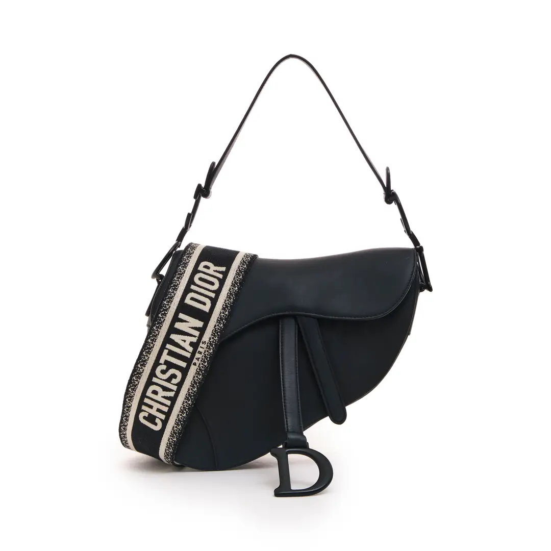 Christian Dior - Siyah Oblique Saddle Çanta - Authentic Seconds