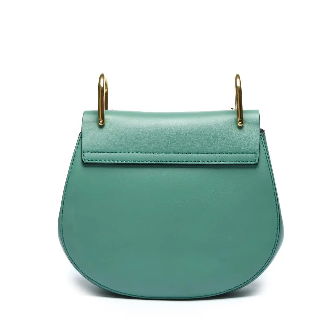 Chloeページ Chloé Chloe - Yeşil 'Drew' Small Deri & Süet Messenger Çanta