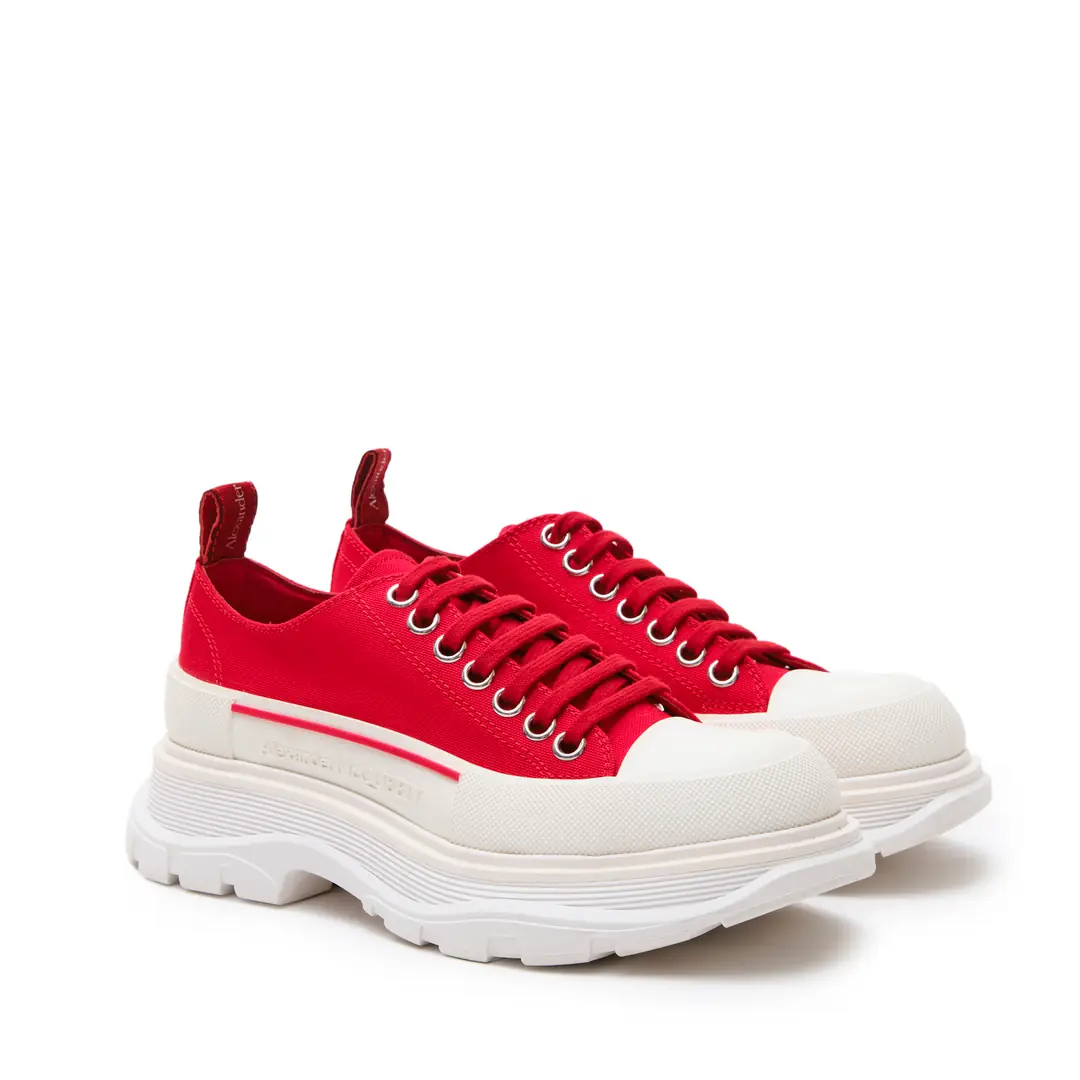 Alexander Mcqueen - Kırmızı Tread Slick Sneaker / 38 - Authentic
