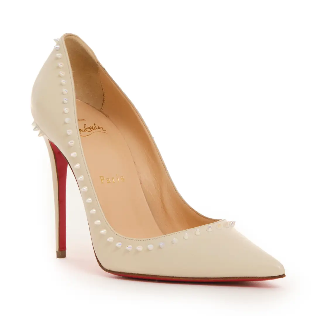 Christian Louboutin - Ekru Anjelina Spike Stiletto / 37
