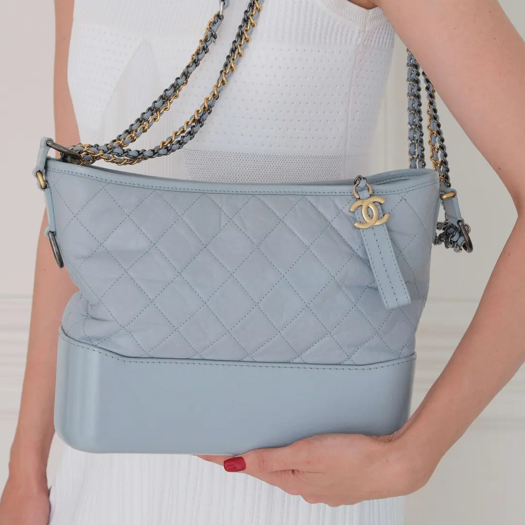 Chanel Mavi 'Gabrielle' Medium Çanta - Authentic Seconds