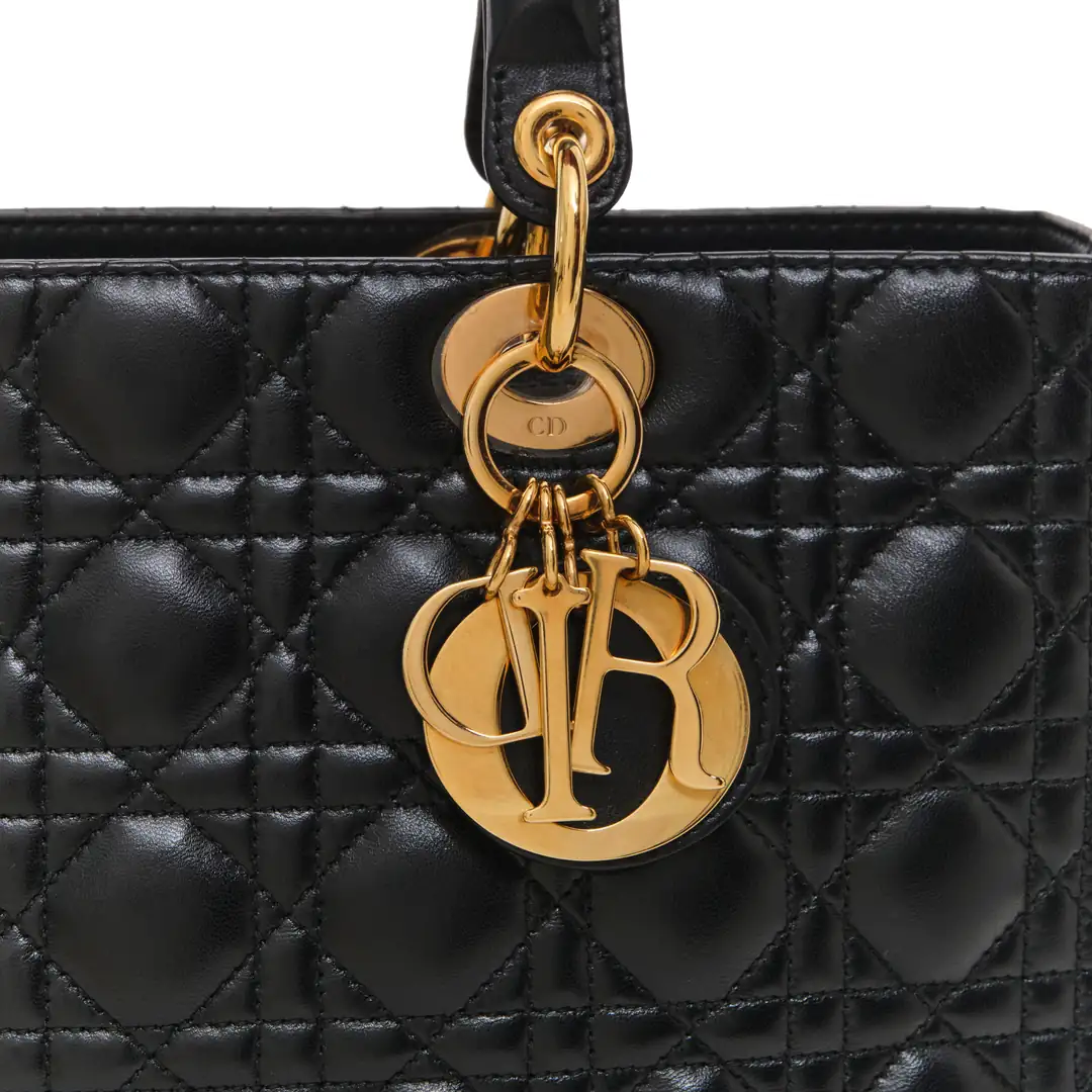 Christian Dior - Siyah Cannage Large Lady Dior Çanta - Authentic