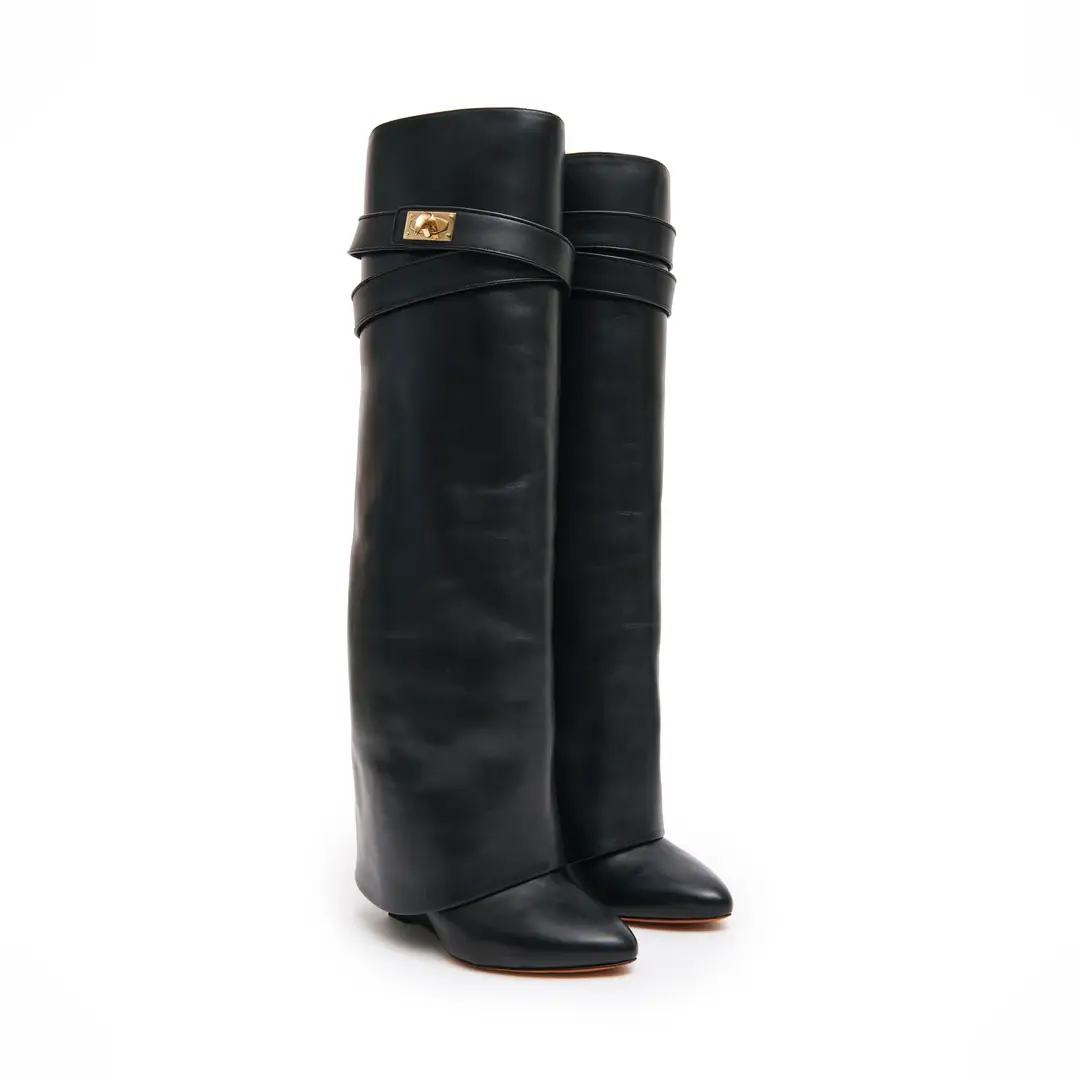Givenchy - Siyah 'Shark Lock' Dolgu Topuk Çizme / 38