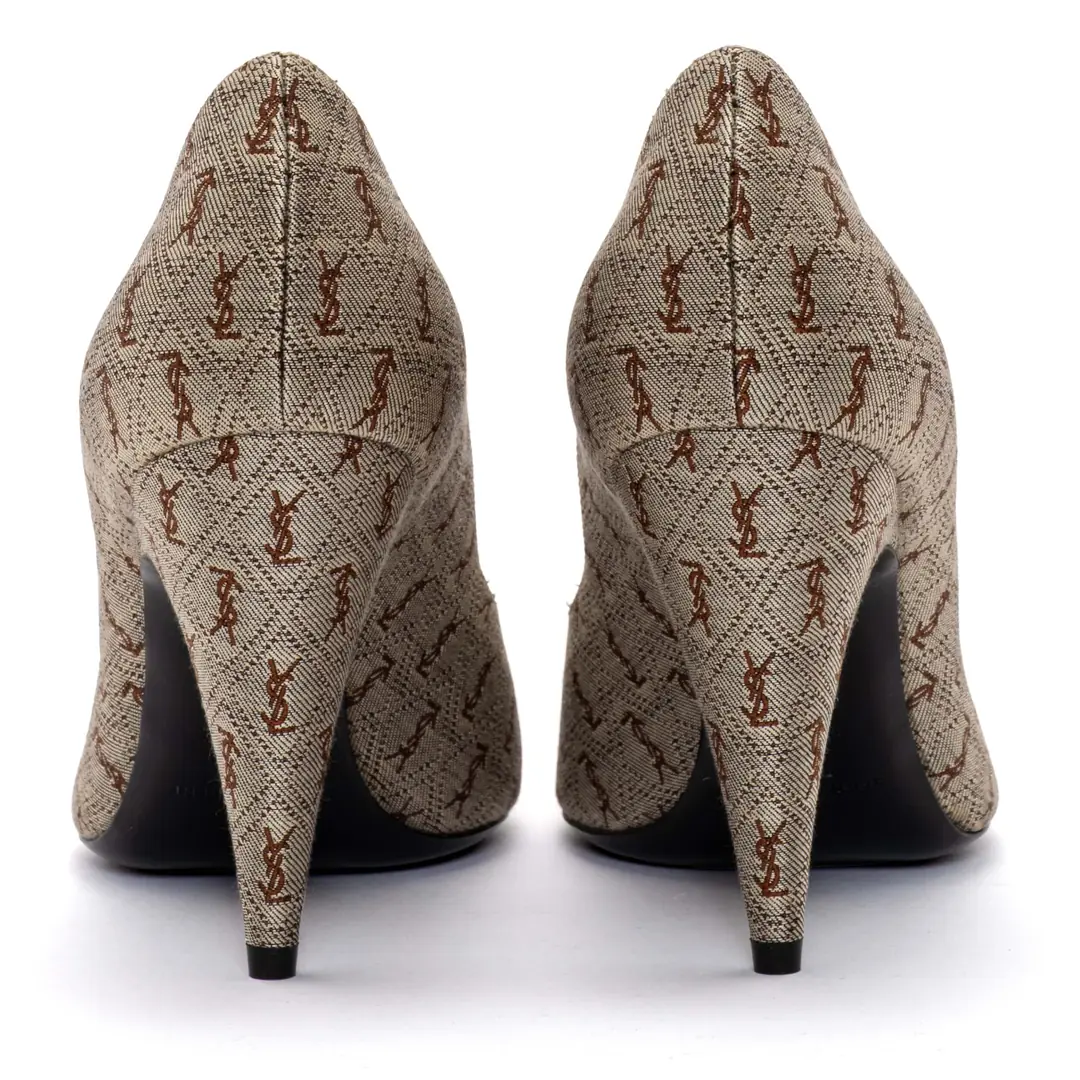 Yves Saint Laurent Yves Saint Laurent Beige Monogram Jacquard