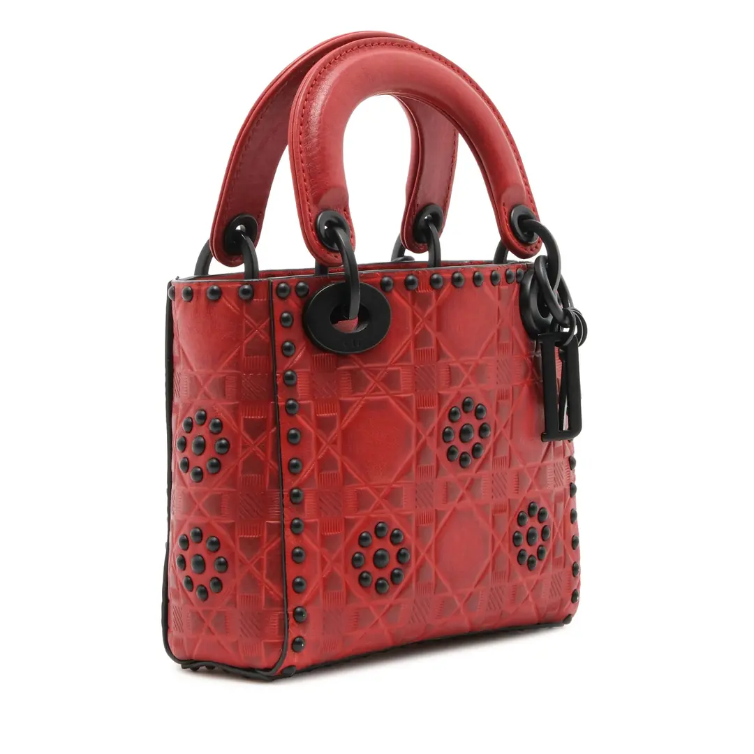 Christian Dior Christian Dior - Kırmızı Cannage Mini 'Lady Dior