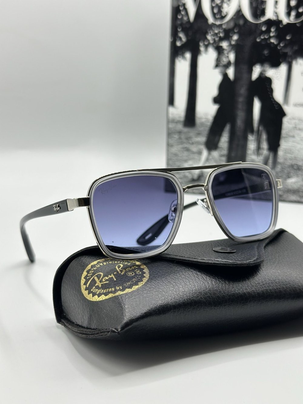 Rayban Ferrari Gri Mor Cam İthal Unisex Güneş Gözlüğü  
