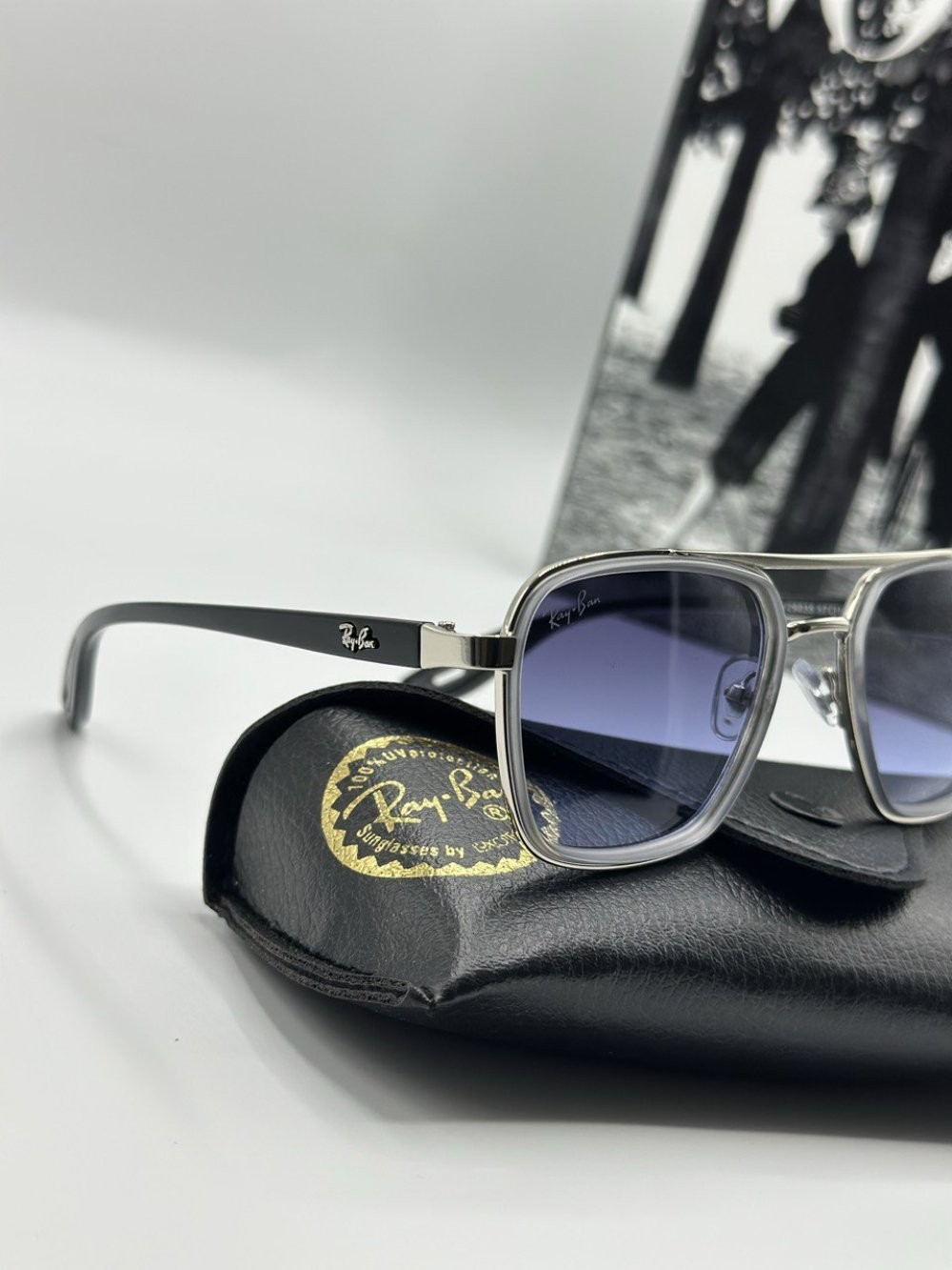 Rayban Ferrari Gri Mor Cam İthal Unisex Güneş Gözlüğü  