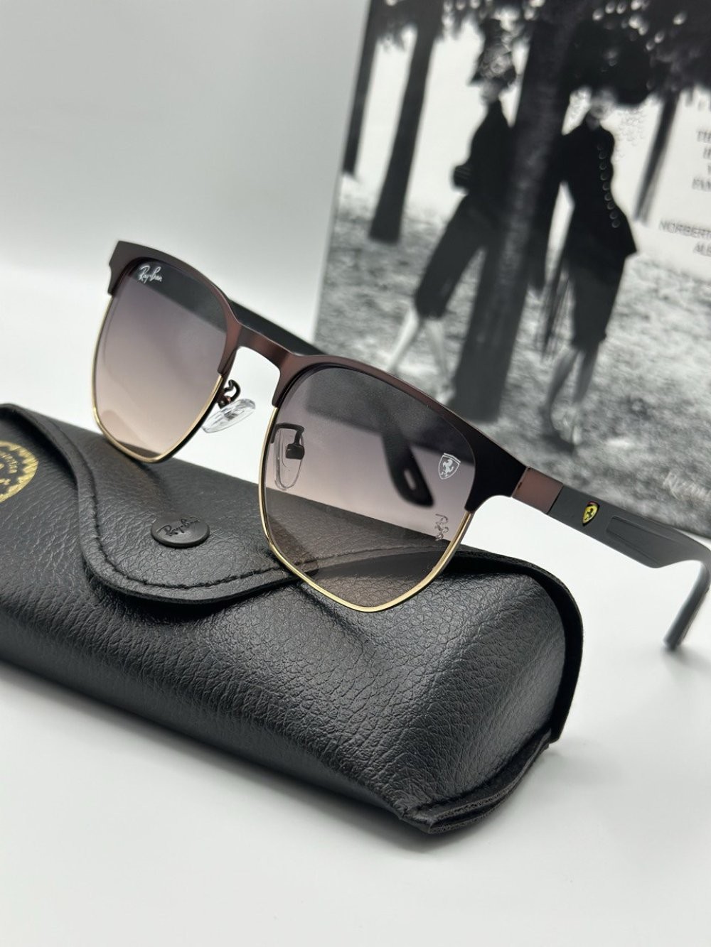 Ray-Ban Scuderia Kahverengi Ferrari Unisex Güneş Gözlüğü 