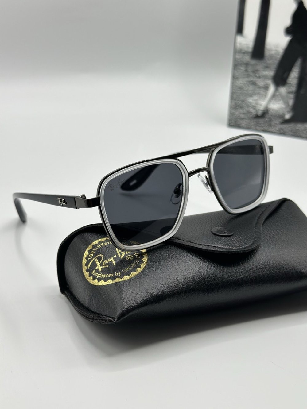 Rayban Ferrari Gri Siyah Cam İthal Unisex Güneş Gözlüğü  