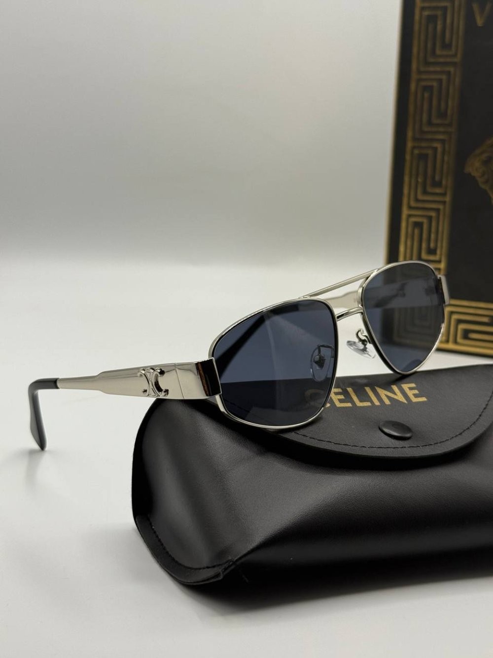 Celine Metal Kasa Gümüş İthal Unisex Güneş Gözlüğü 