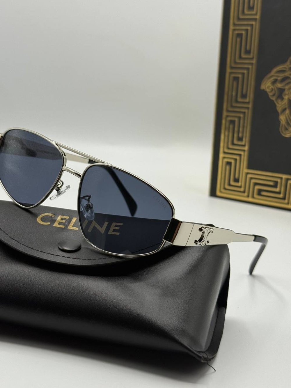 Celine Metal Kasa Gümüş İthal Unisex Güneş Gözlüğü 