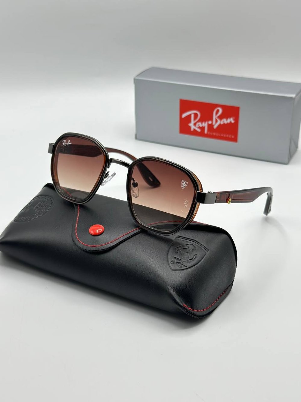 Rayban Ferrari Kahverengi İthal Unisex Gözlük 