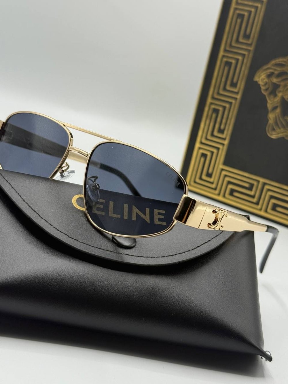 Celine Metal Kasa Gold İthal Unisex Güneş Gözlüğü  