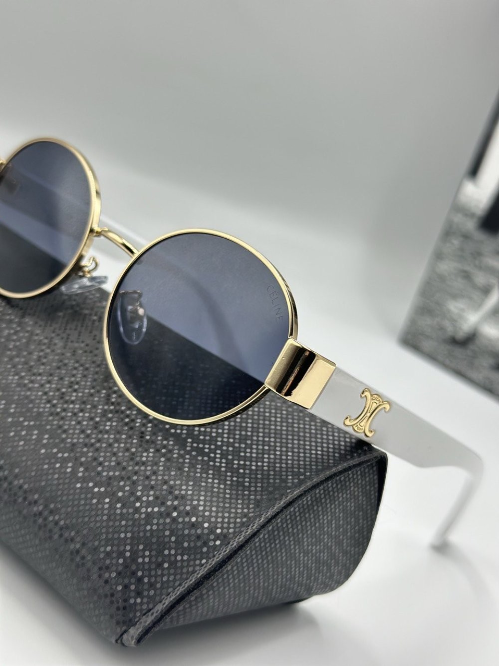 Celine Gold Beyaz Kadın Güneş Gözlüğü 